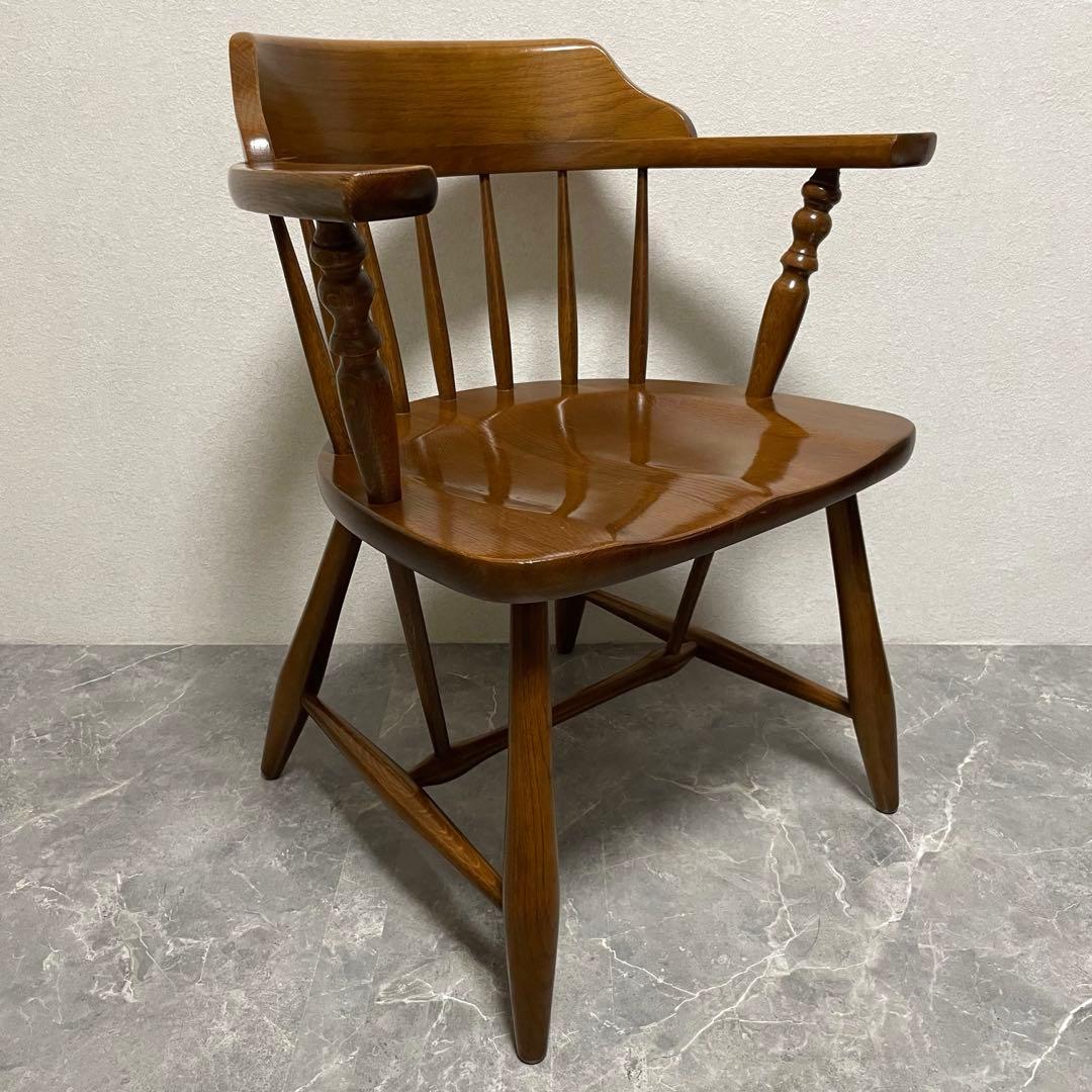 柏木工 ウィンザーアーム チェア ① ダイニングチェア　英国アンティークスタイル