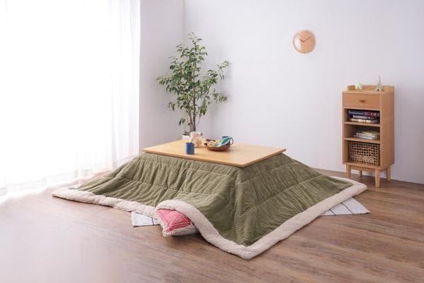 おしゃれ ふかふか かわいい もこもこ 暖かい 長方形 こたつ布団 カーキ