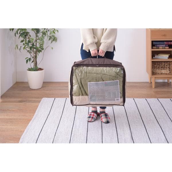 おしゃれ ふかふか かわいい もこもこ 暖かい 長方形 こたつ布団 カーキ