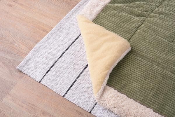 おしゃれ ふかふか かわいい もこもこ 暖かい 長方形 こたつ布団 カーキ