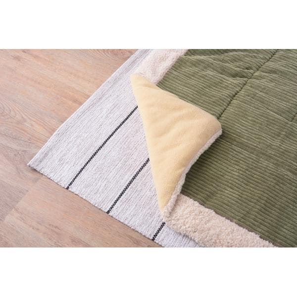 おしゃれ ふかふか かわいい もこもこ 暖かい 長方形 こたつ布団 カーキ