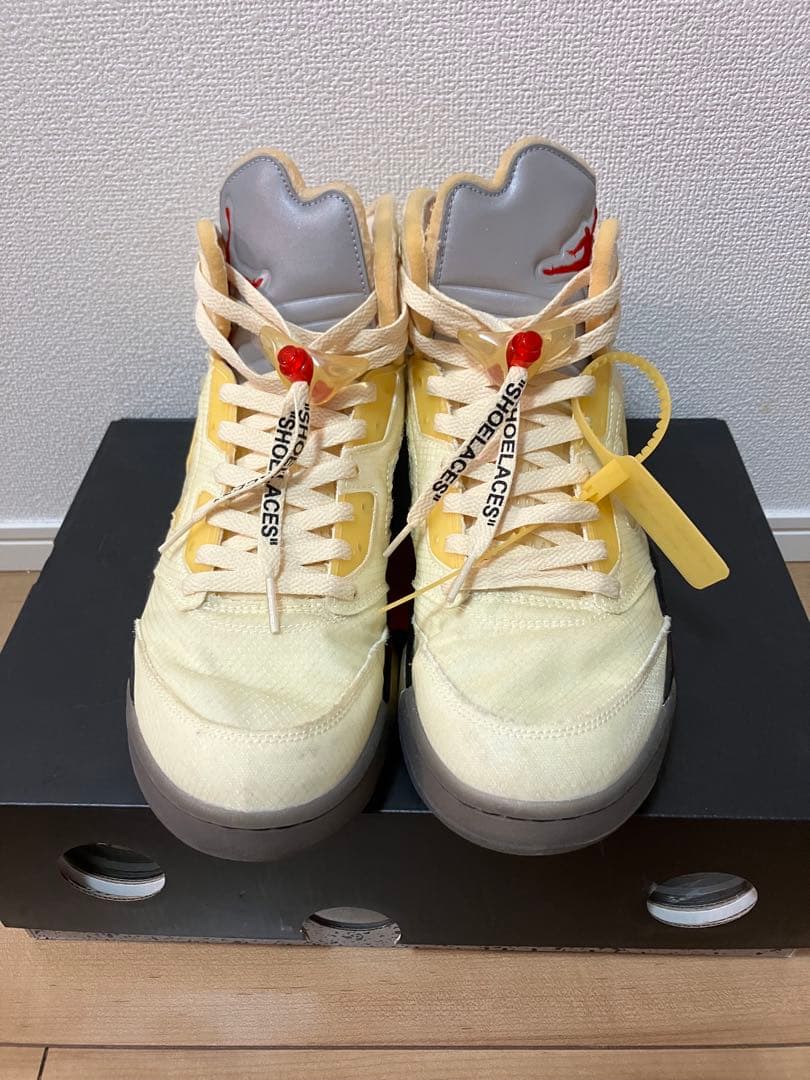 Off-White × Nike Air Jordan 5 \"Sail\"