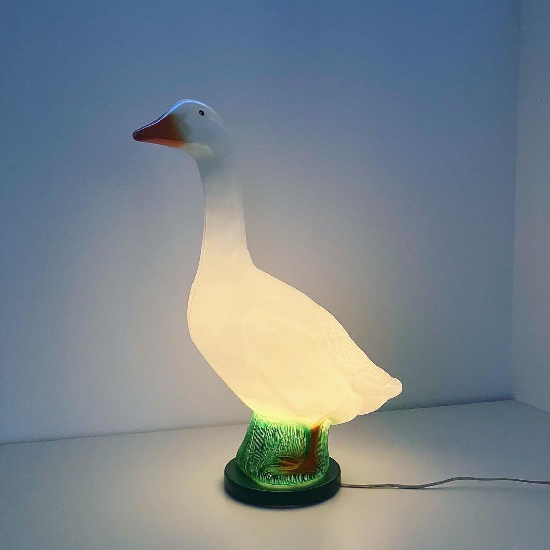 グースランプ　アヒル　あひる　テーブルランプ　ビンテージ雑貨　レトロ　古道具