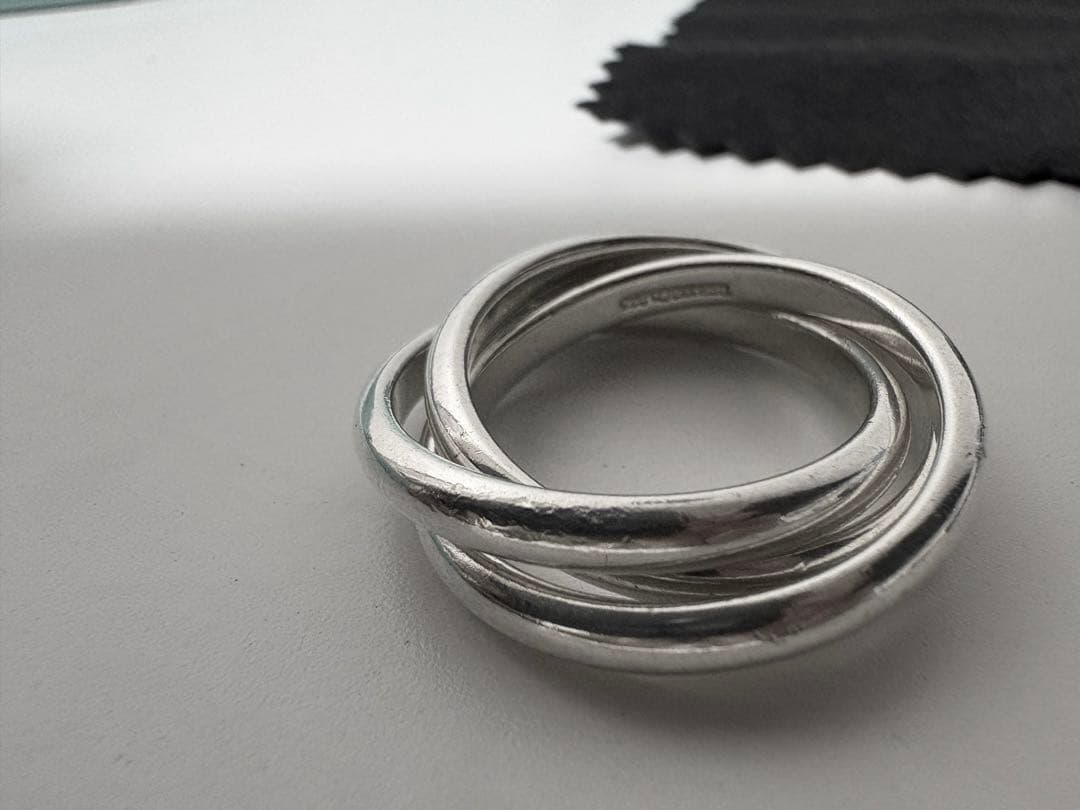 ティファニー 3連リング 17号シルバー925 Tiffany トリニティ