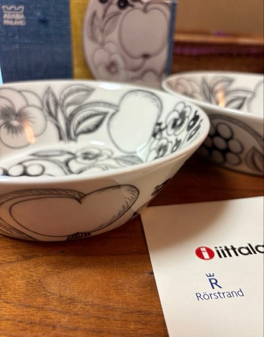 アラビア/パラティッシボウル16.5cm2個セット/旧ロゴ 箱入り 1個未使用