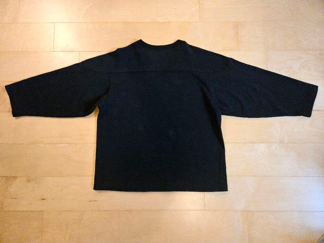 コモリ COMOLI フットボールTシャツ ブラック サイズ2