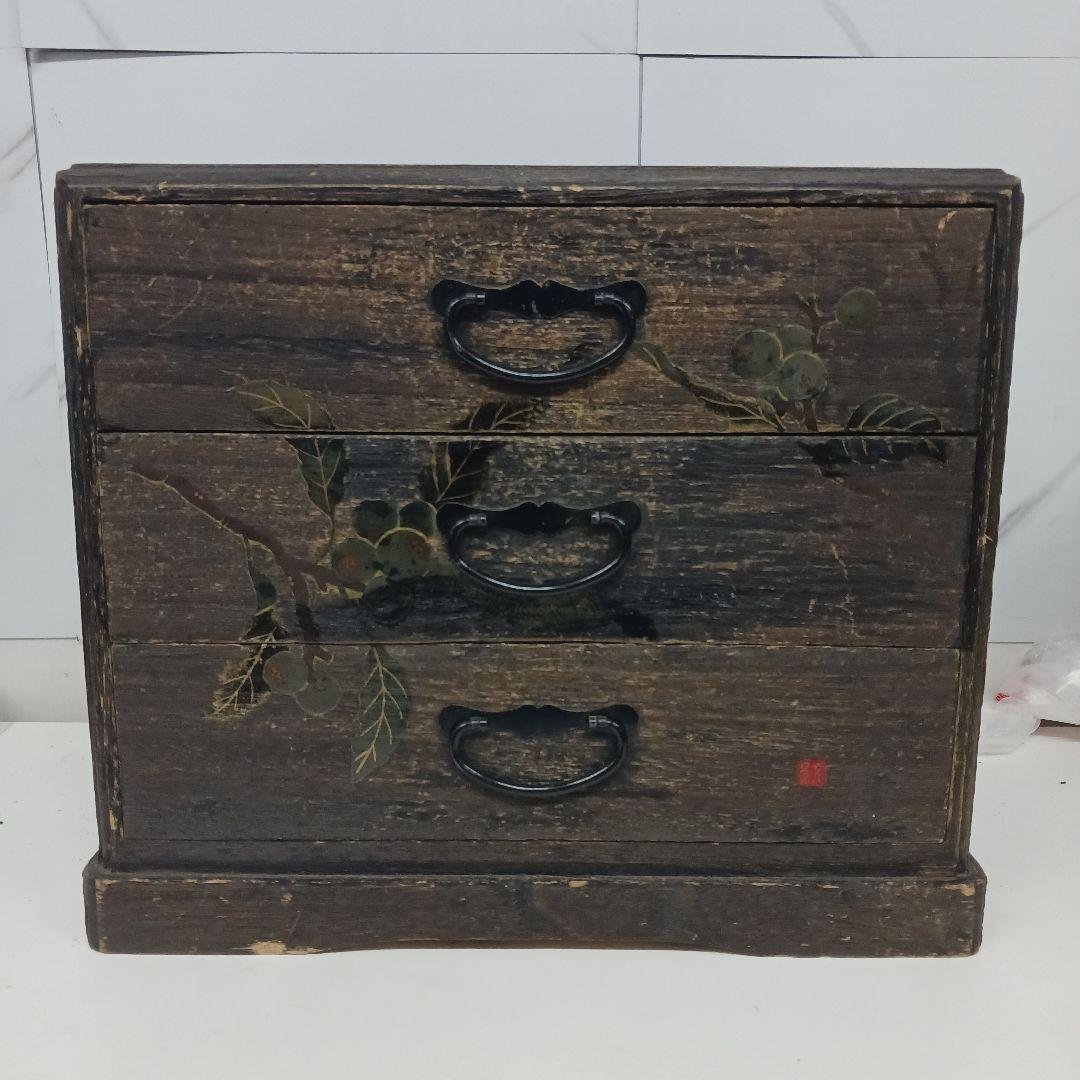 からくりタンス 小タンス アンティーク 和風 チェスト 民芸家具 B