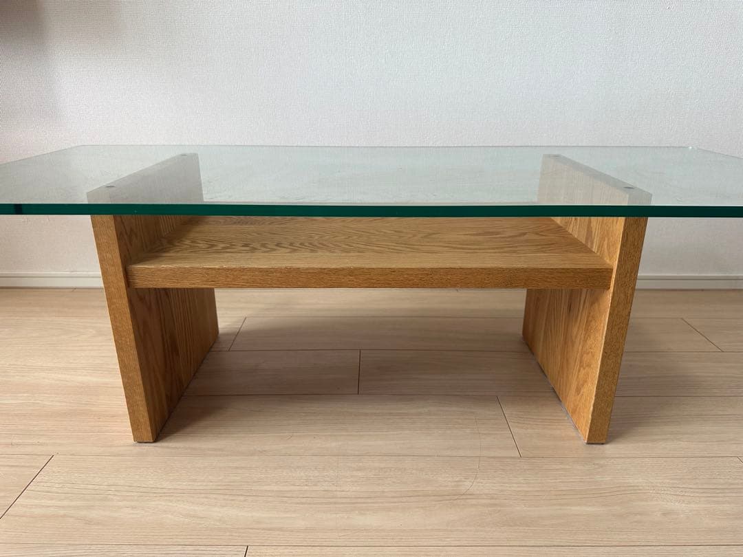 センターテーブル・ローテーブル GLASS LOW TABLE /MOMO NATURAL