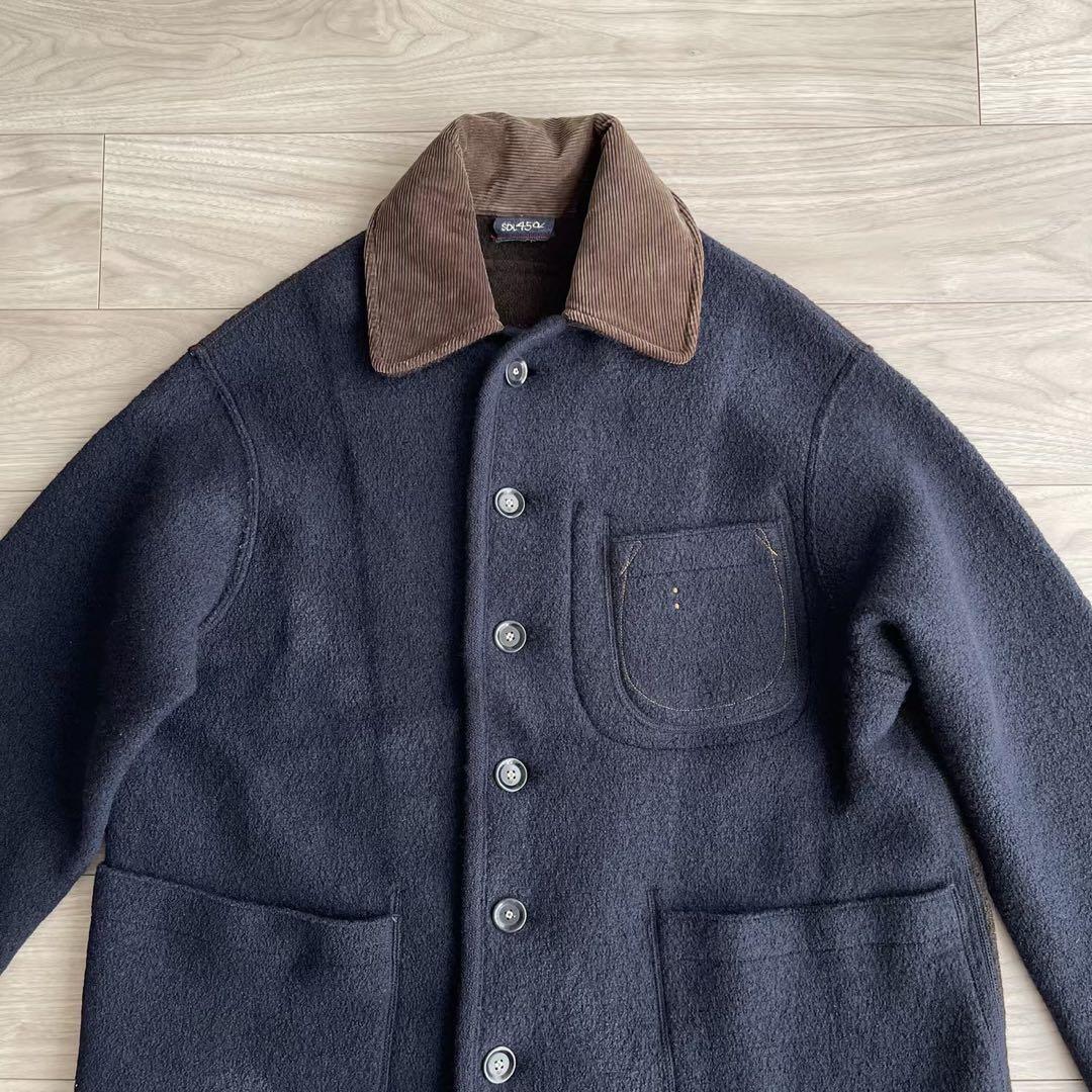 連休限定価格　45R 45rpm 縮絨ニットのチロリアンコート