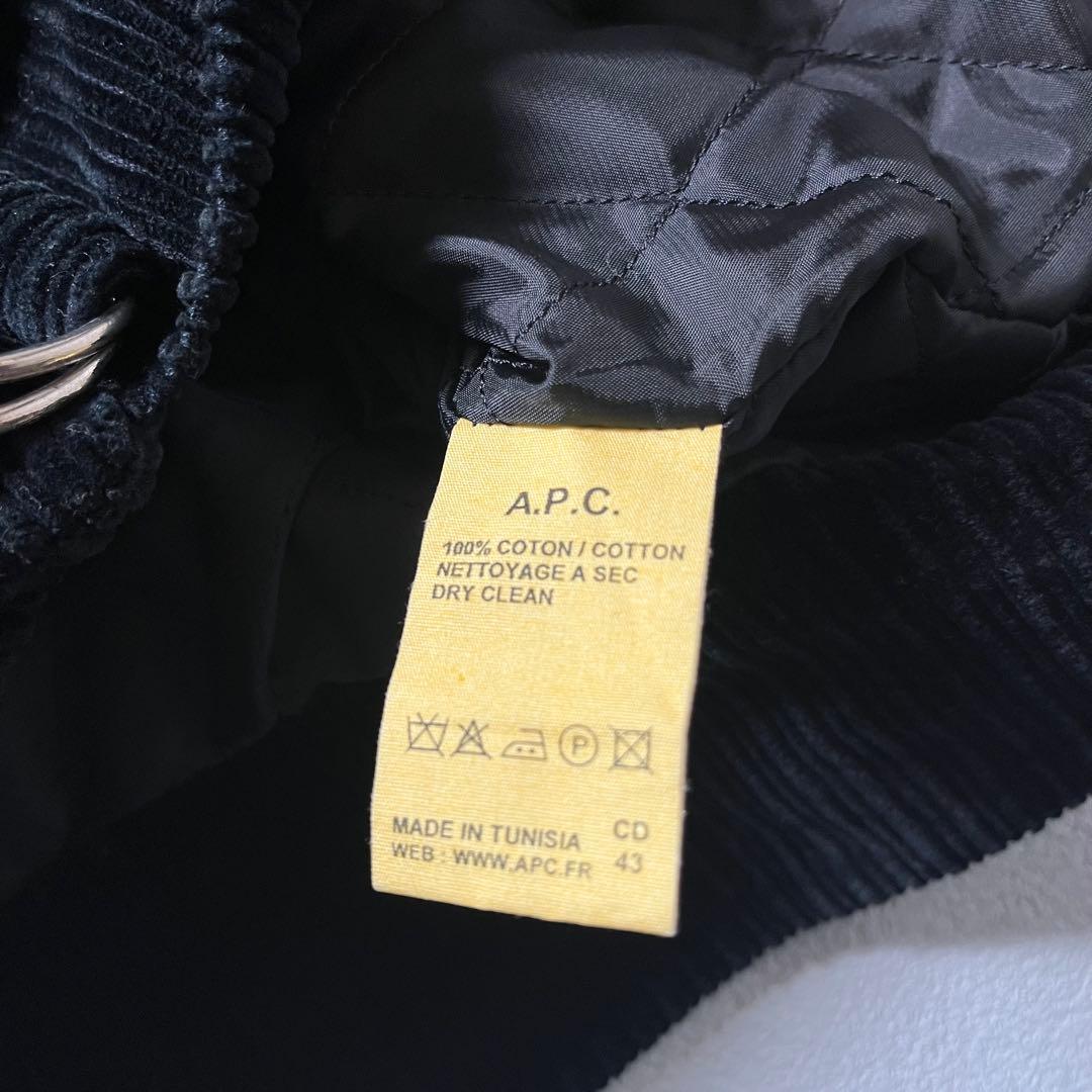 A.P.C. ブラックコーデュロイ　フライトジャケット　1