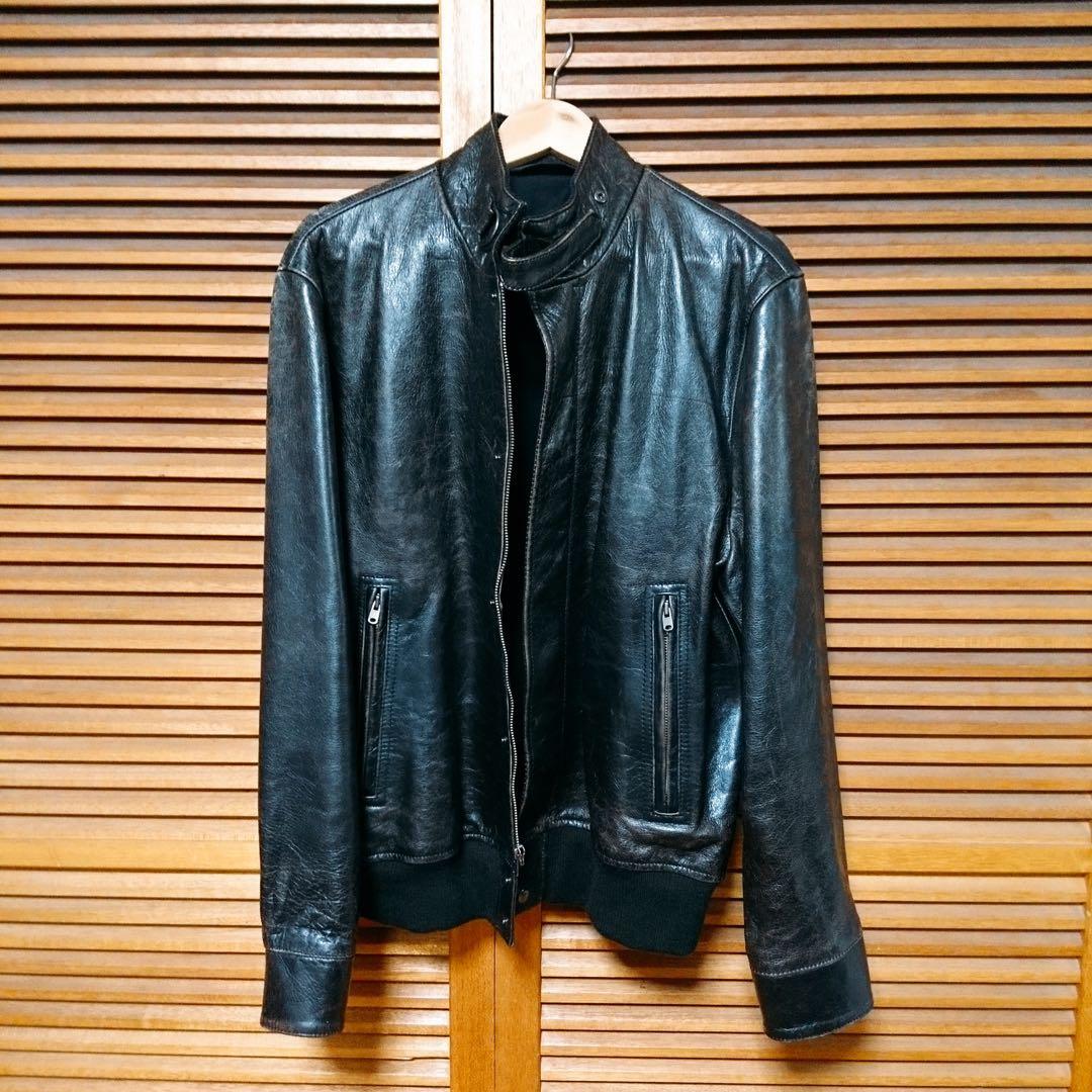 ダナ・キャラン【 DKNY 】レザー ライダース ジャケット