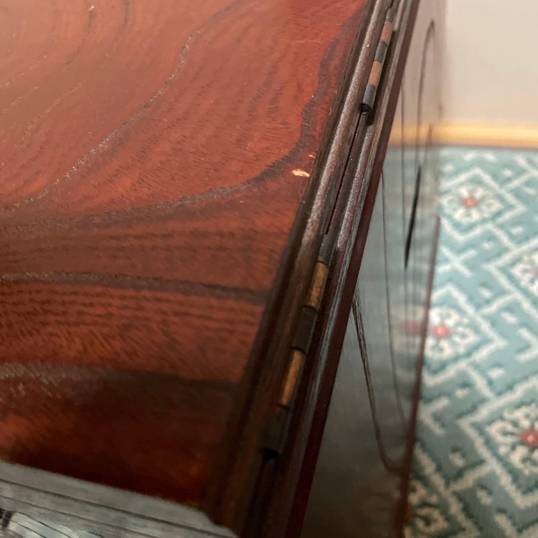 アンティーク和風 折りたたみ文机 3引き出し