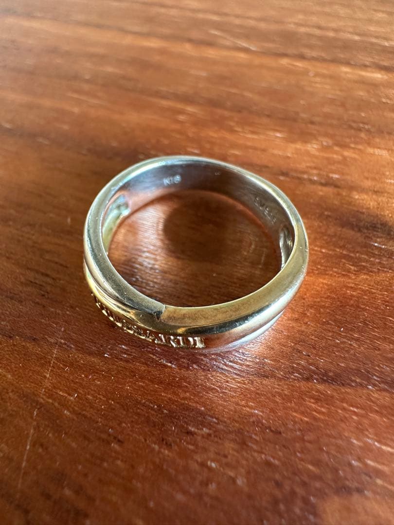 TRUSSARDIトラサルディ コンビリング　指輪　K18 SV925