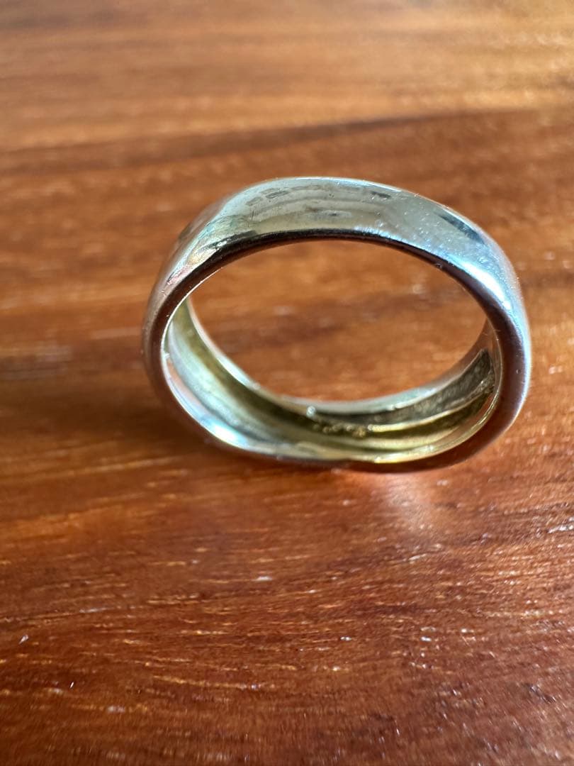 TRUSSARDIトラサルディ コンビリング　指輪　K18 SV925