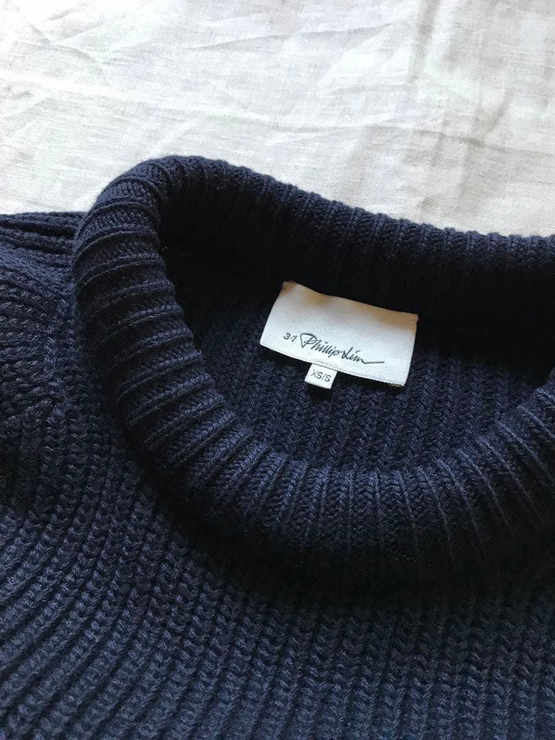 3.1 phillip lim フィリップリム ニット ネイビー ウール100%