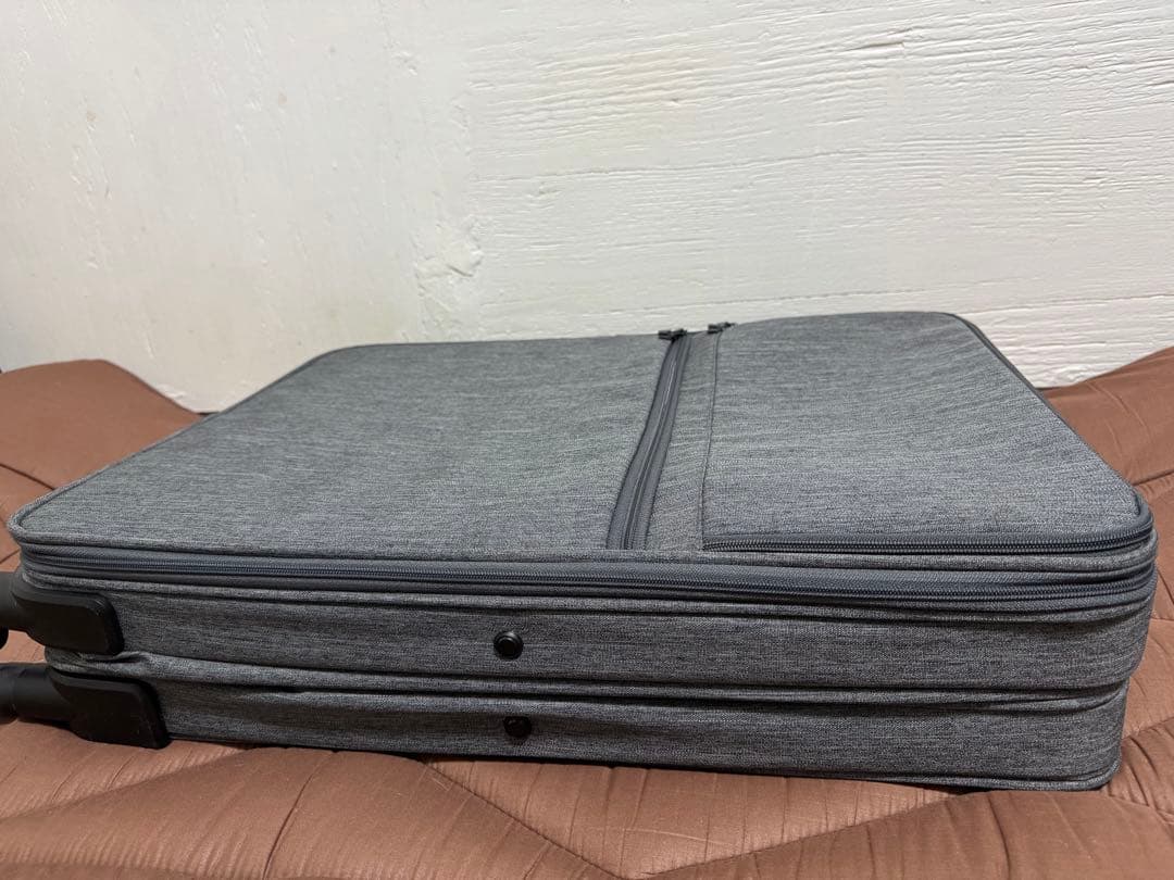 【廃盤品】無印良品 ソフトキャリーケース Lサイズ グレー　説明書と鍵、カバー付