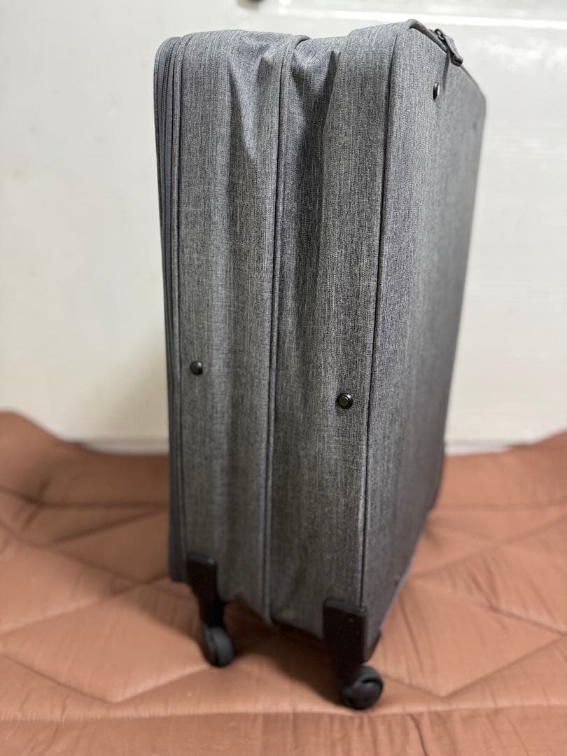【廃盤品】無印良品 ソフトキャリーケース Lサイズ グレー　説明書と鍵、カバー付