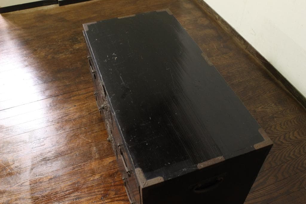 打出金具！庄内箪笥 古家具/古民家/時代箪笥/チェスト/和家具/古道具/古民具