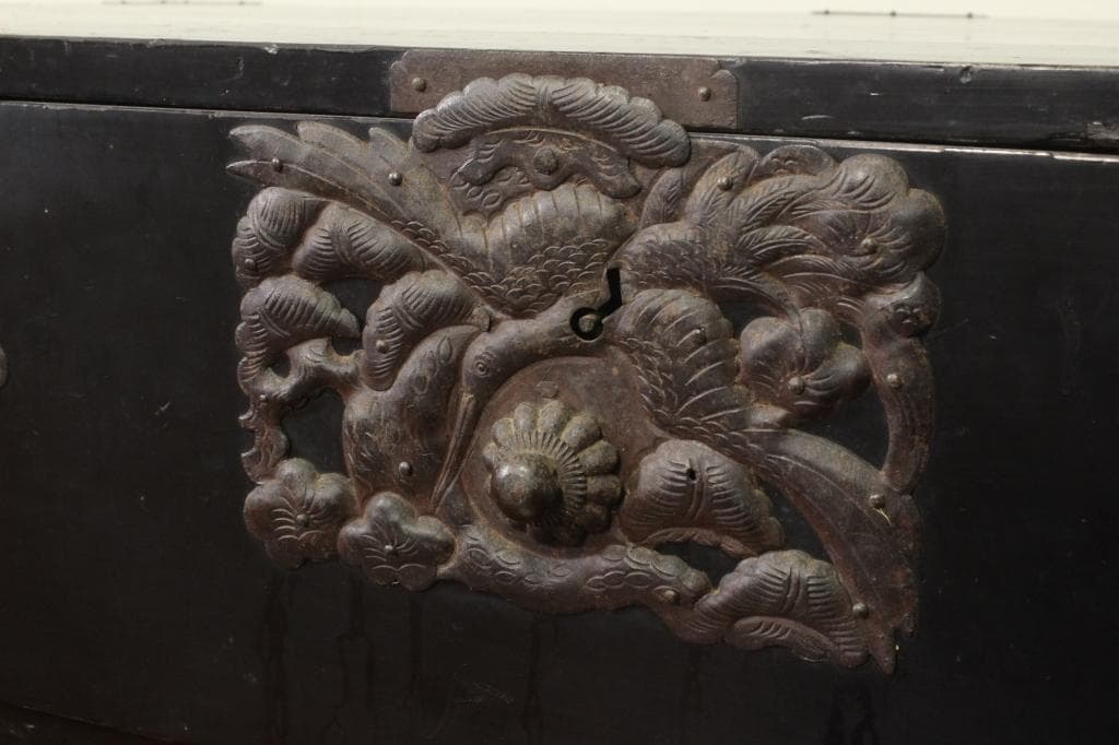 打出金具！庄内箪笥 古家具/古民家/時代箪笥/チェスト/和家具/古道具/古民具