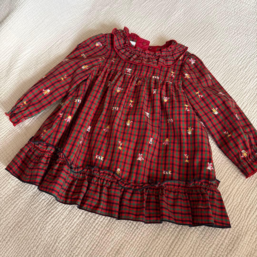 現行品！Familiar☆チェックチュニック☆90