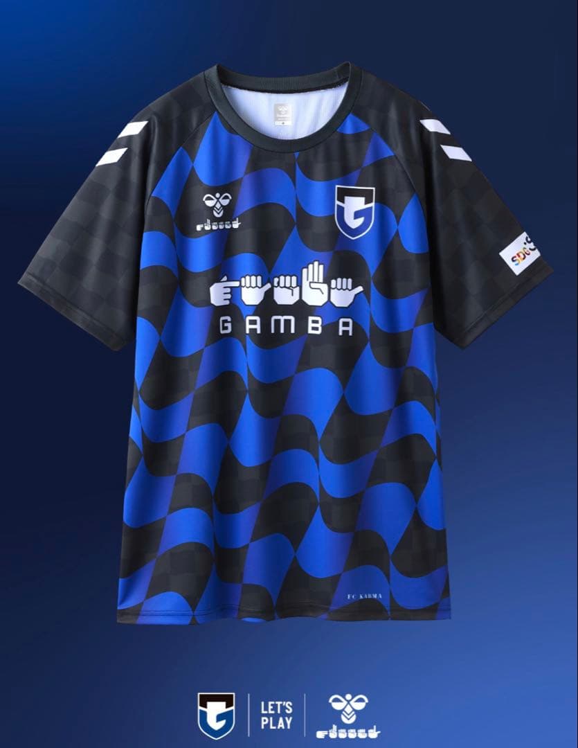 ガンバ大阪 半袖手話シャツ　Lサイズ