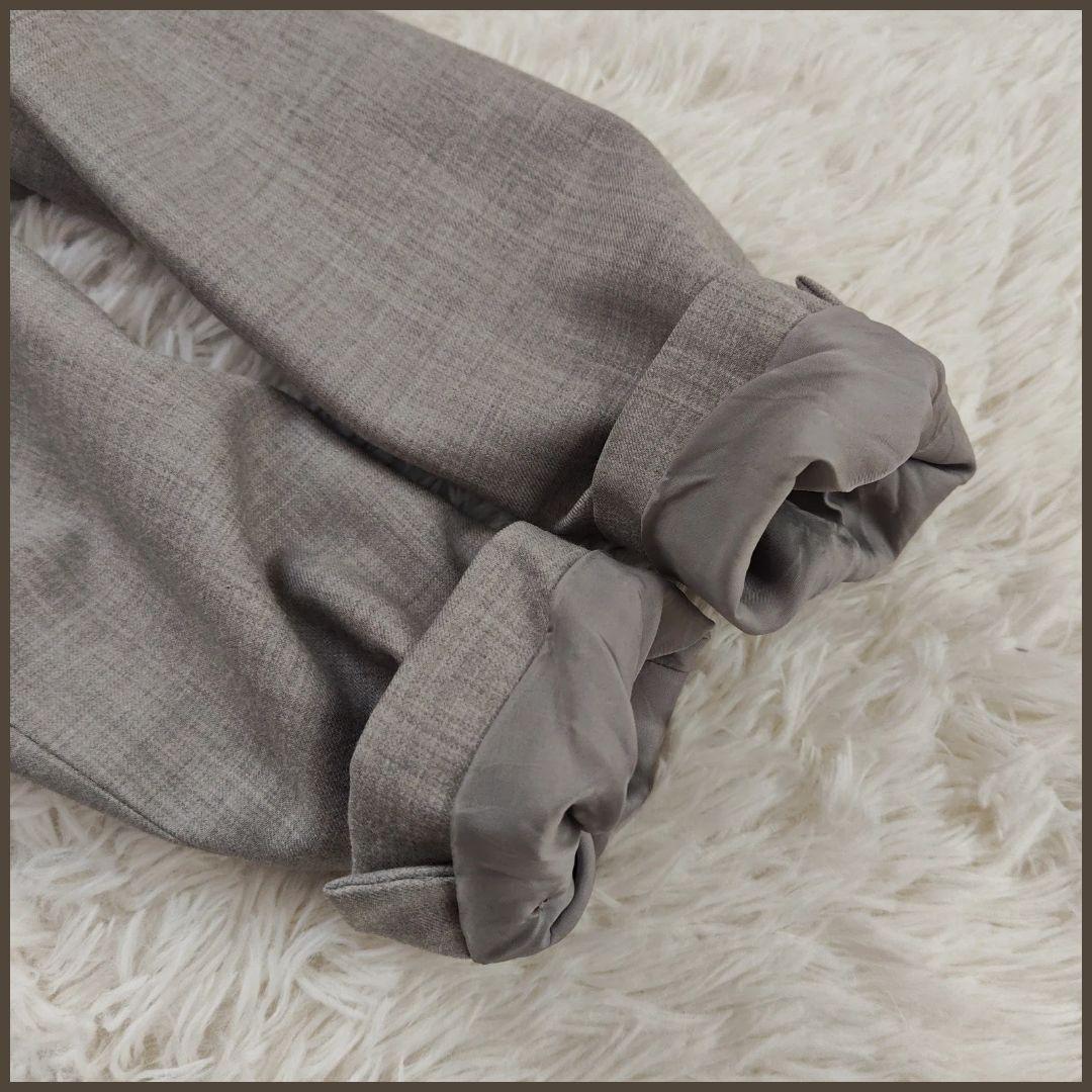 セオリー　パンツスーツ　セットアップ　ビジネス　フォーマル　グレー　1つボタン