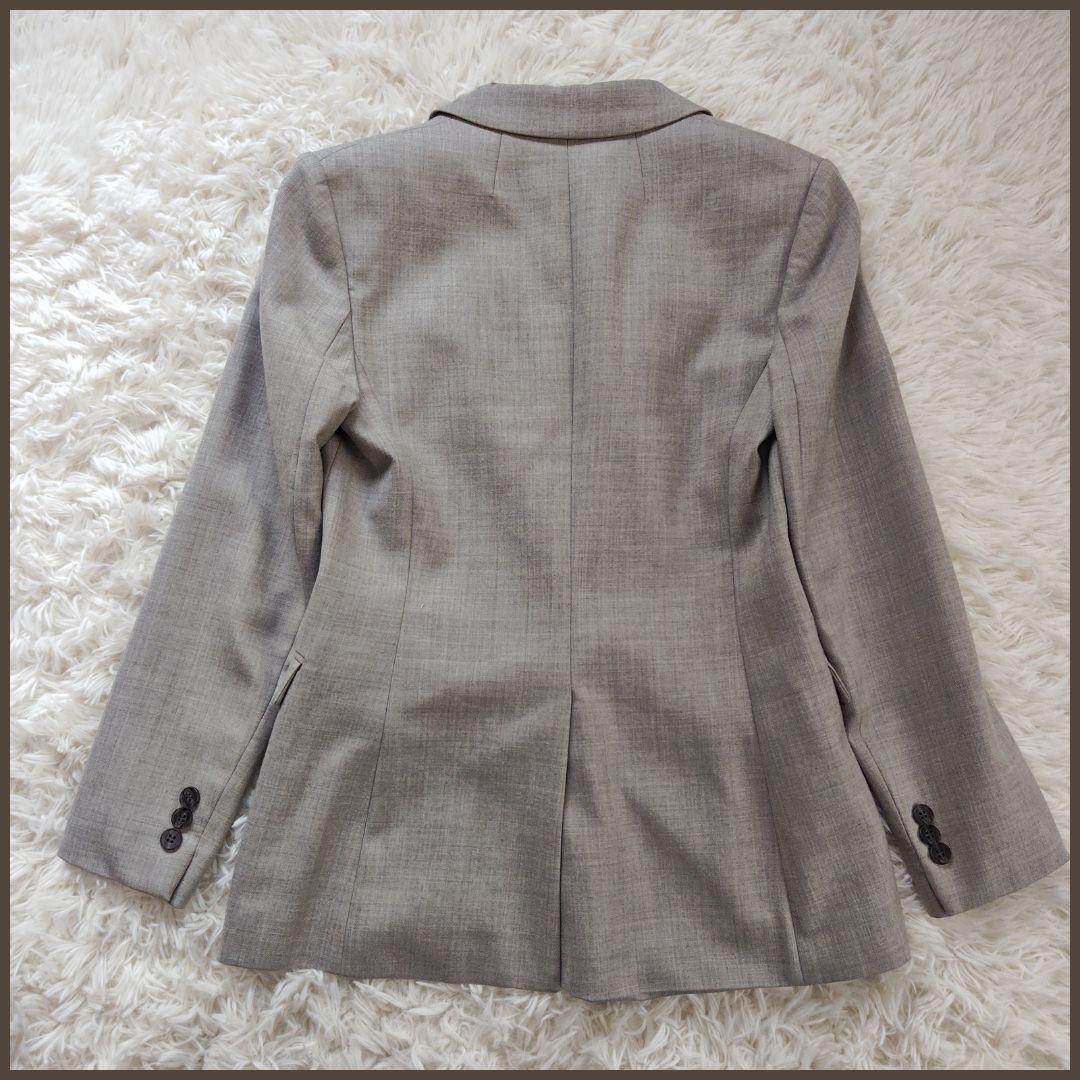 セオリー　パンツスーツ　セットアップ　ビジネス　フォーマル　グレー　1つボタン