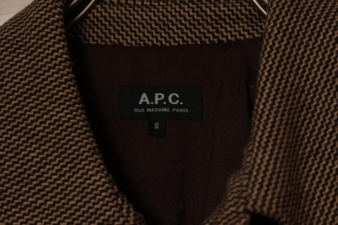 美品A.P.C(アーペーセー)メンズ ウールツイードコートS