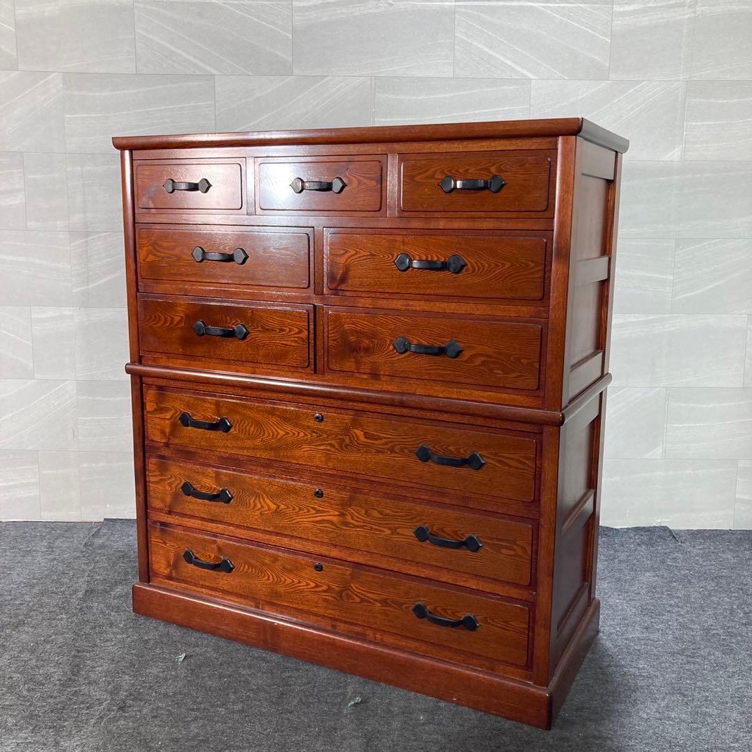 和ダンス 和箪笥 アンティーク ハイチェスト 和風 タンス d3949 年代物