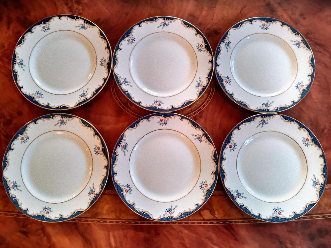 レディ ウェッジウッド　CHARTLEY（17.5cmプレート）６枚セット