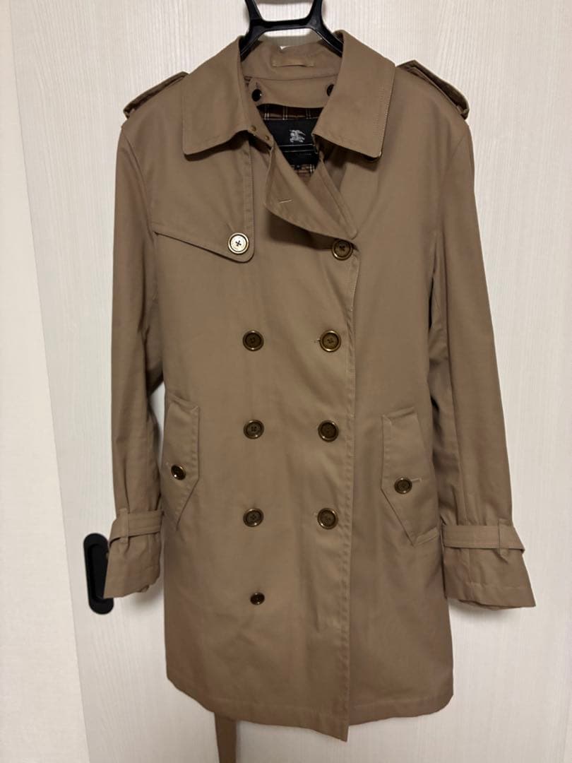 バーバリーブラックレーベル　トレンチコート　ライナー付き　ベルト付き　Mサイズ