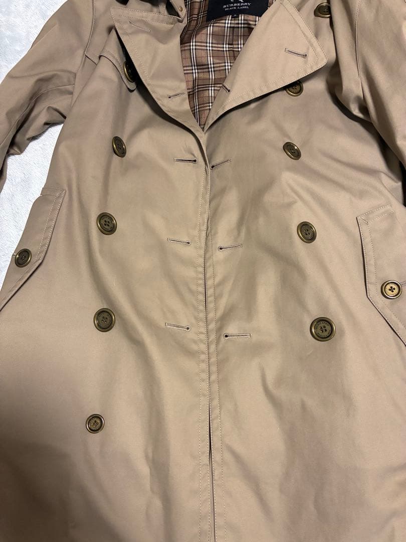 バーバリーブラックレーベル　トレンチコート　ライナー付き　ベルト付き　Mサイズ