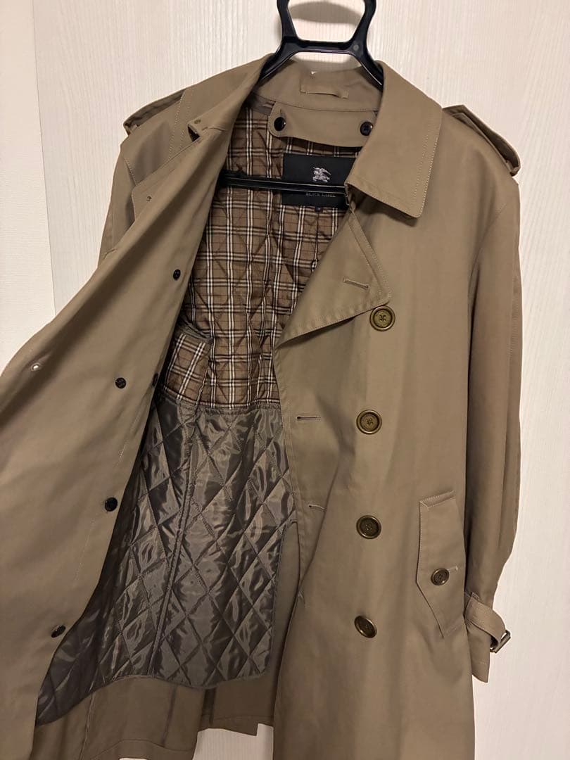 バーバリーブラックレーベル　トレンチコート　ライナー付き　ベルト付き　Mサイズ