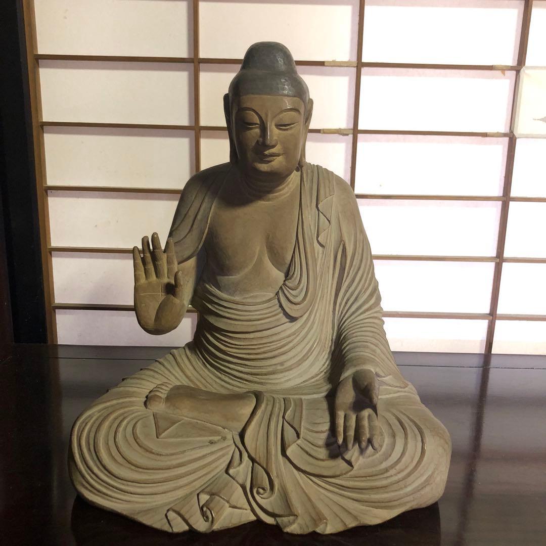 蔵の中にあった貞観様式の坐像仏