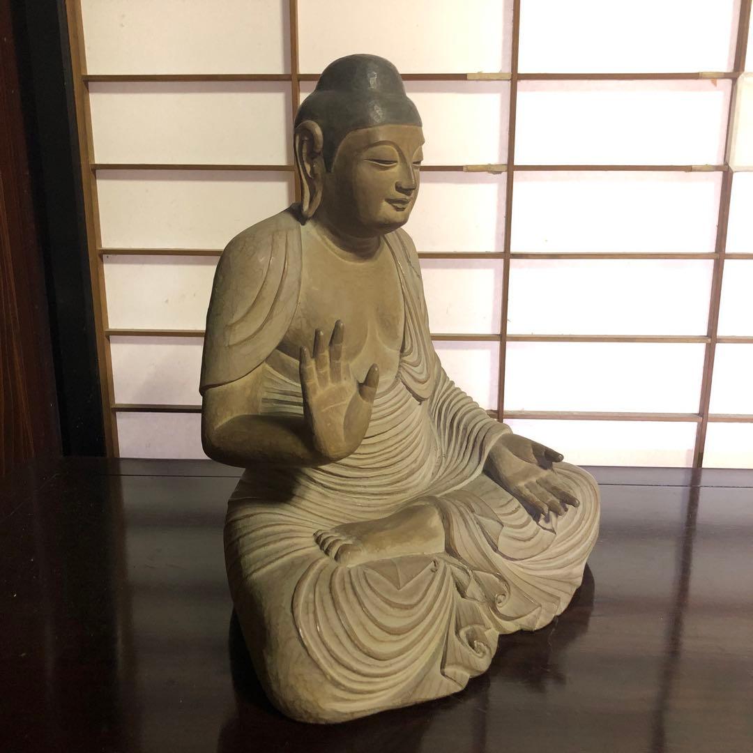 蔵の中にあった貞観様式の坐像仏