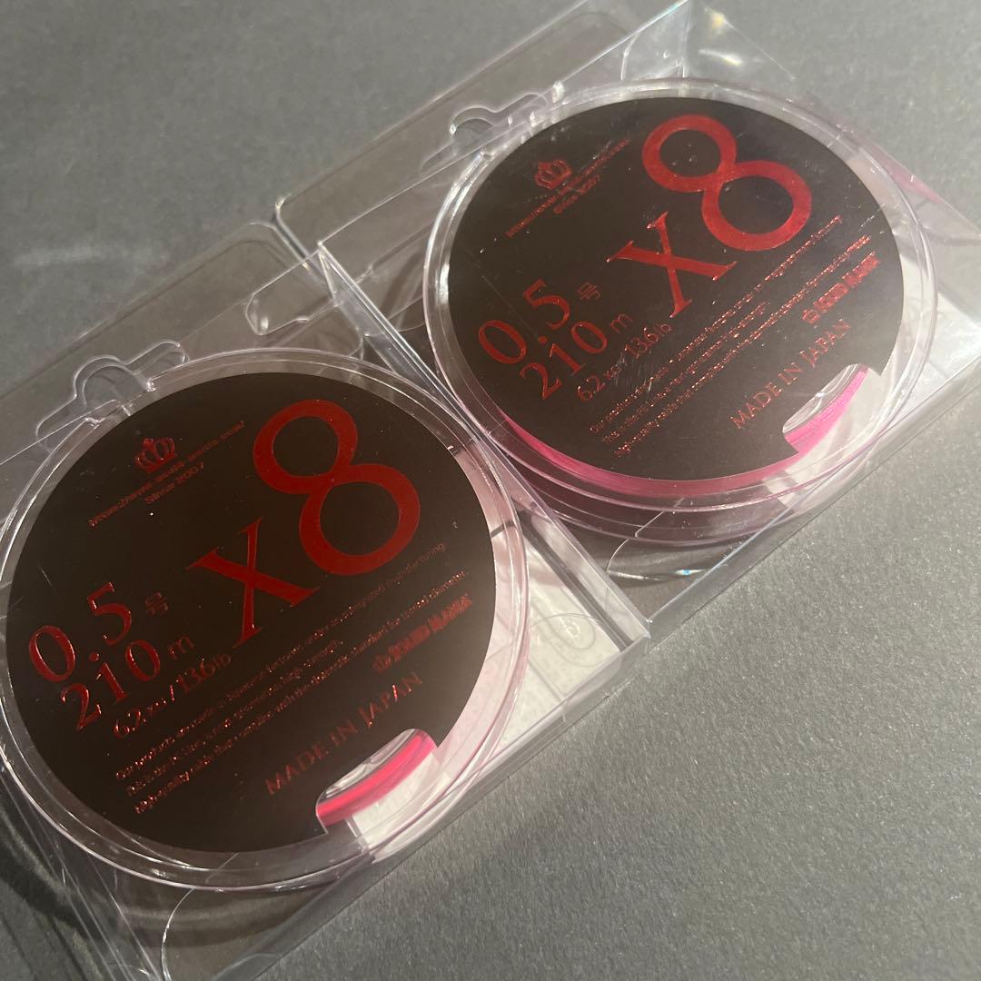 スクイッドマニア　PEライン ラグジュアリーピンク0.5号210m 2個セット