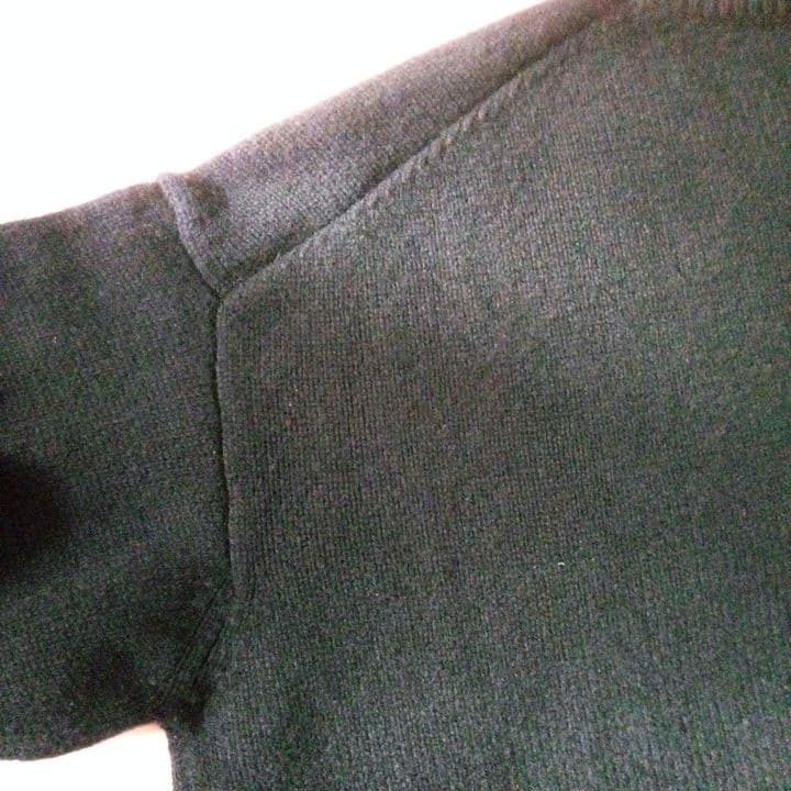 ebure エブール 紺 カシミヤ混ウールクルーネックセーター 38