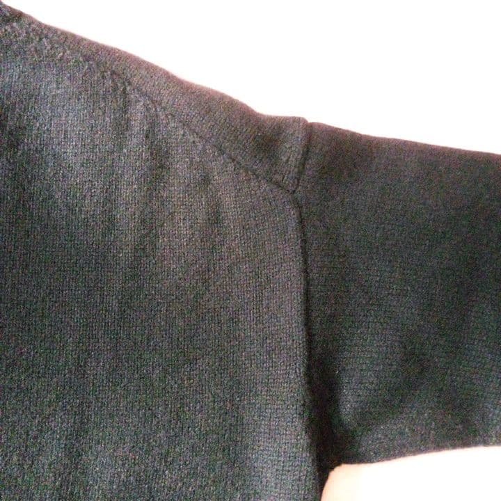 ebure エブール 紺 カシミヤ混ウールクルーネックセーター 38