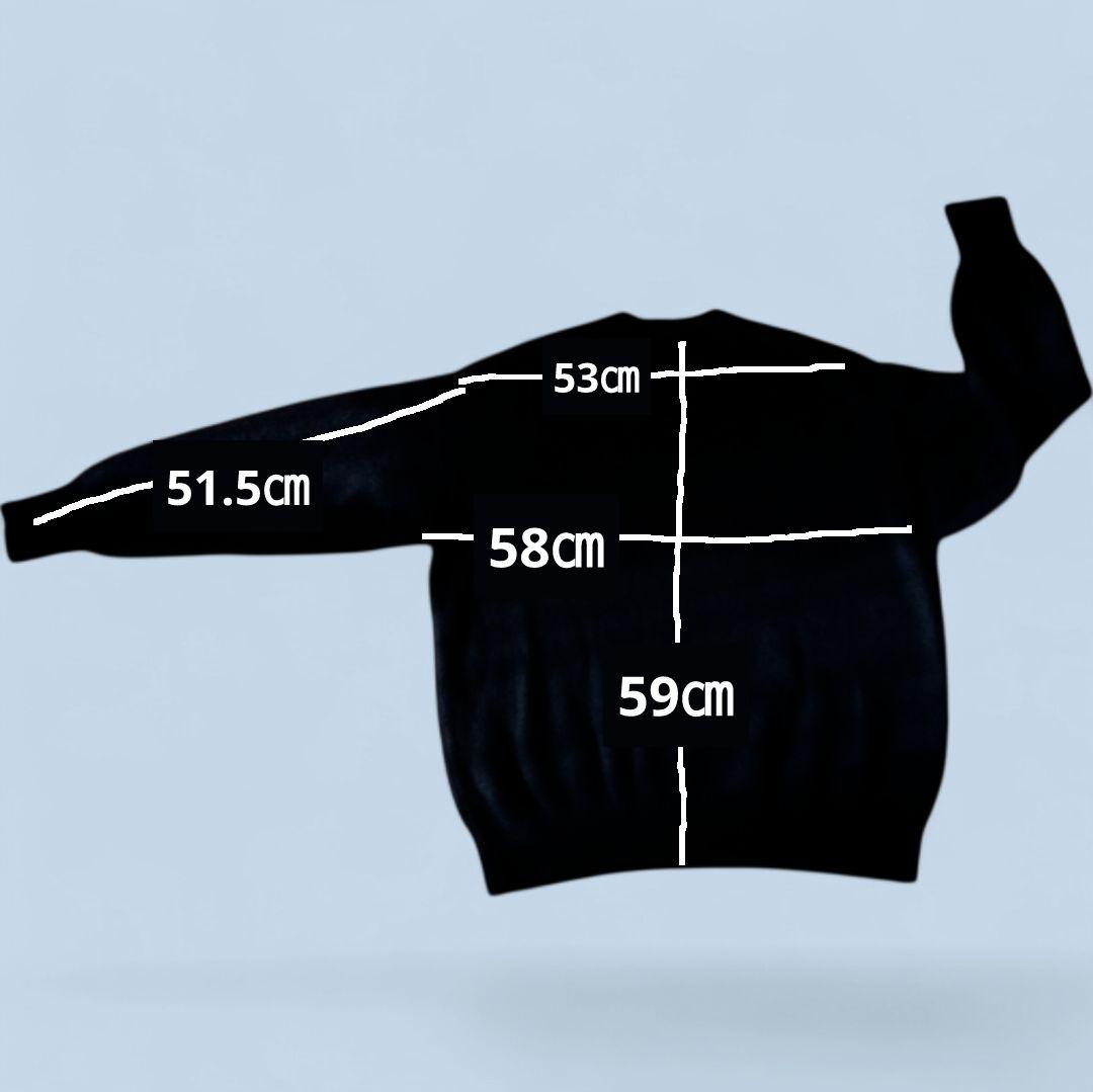 ebure エブール 紺 カシミヤ混ウールクルーネックセーター 38