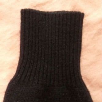 ebure エブール 紺 カシミヤ混ウールクルーネックセーター 38