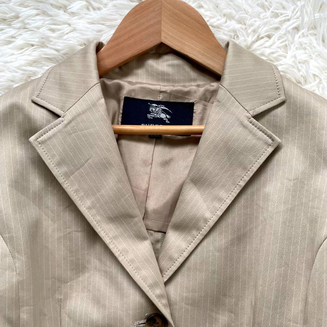 バーバリーロンドン ベージュストライプシングル2Bパンツスーツノバチェック