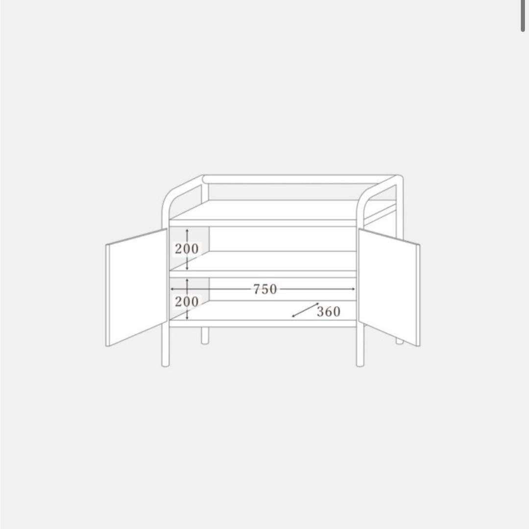 【momonatural】ラタンキャビネット(シェルフ・棚)