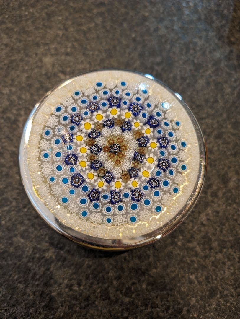 ムラーノガラス　シルバー　小物入れ　銀座WAKO