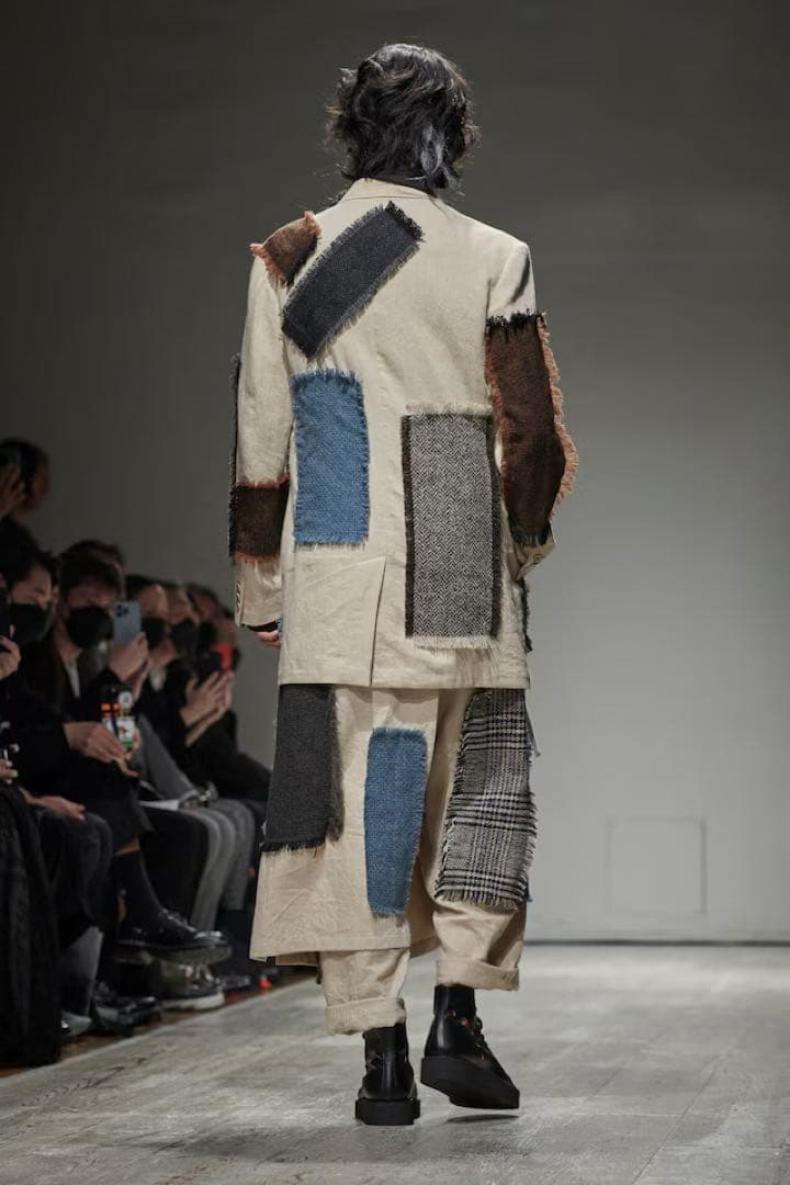 ヨウジヤマモト プールオム 23ss ラウールパッチワークセットアップ