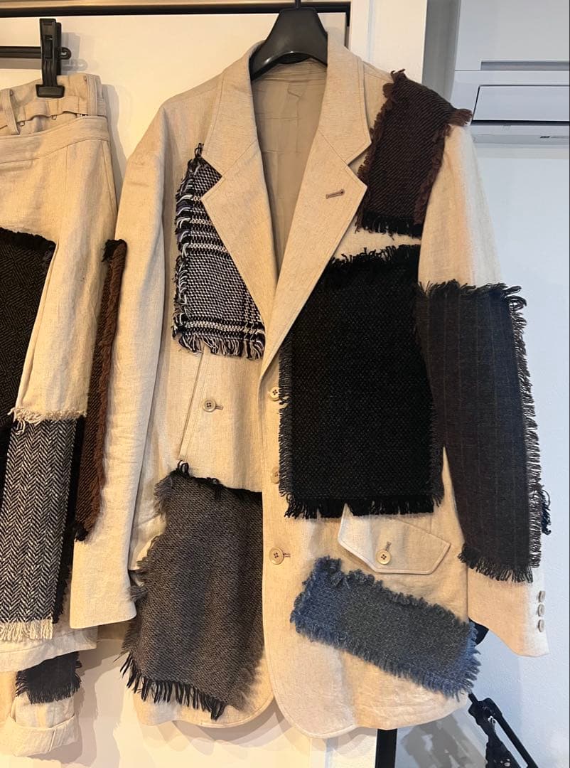 ヨウジヤマモト プールオム 23ss ラウールパッチワークセットアップ