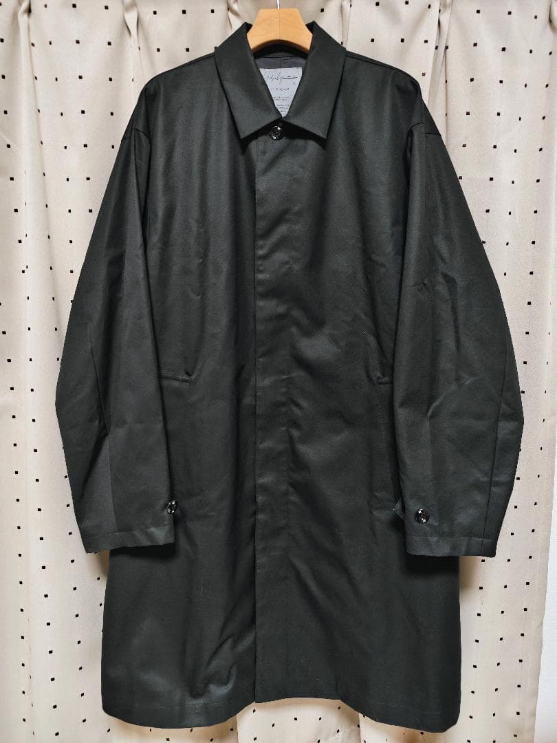 極美品 24SS ヨウジヤマモト ネイバーフッド バルカラーコート ブラック L