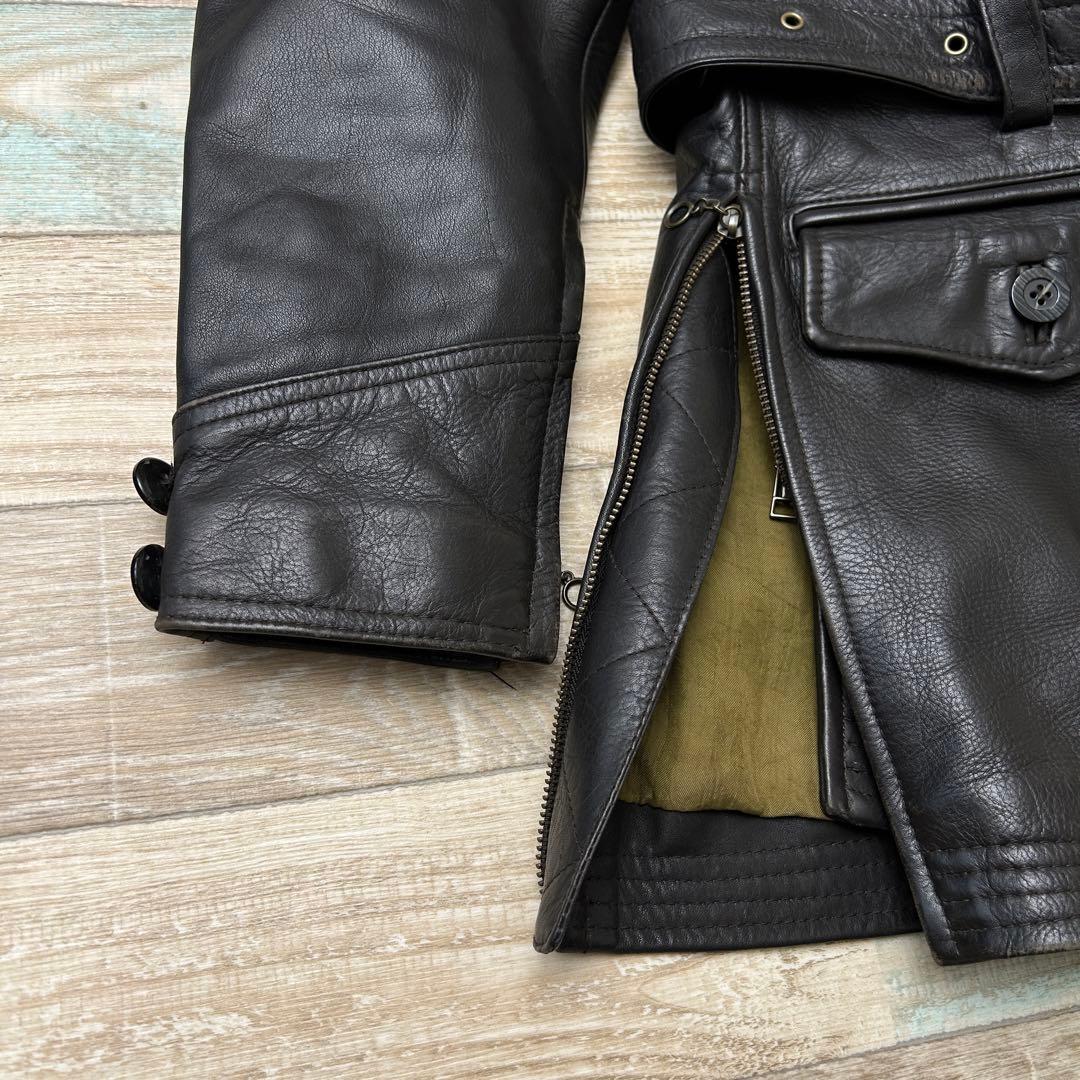 HAROLDS GEAR レザージャケット モーターサイクルコート ブラウン M