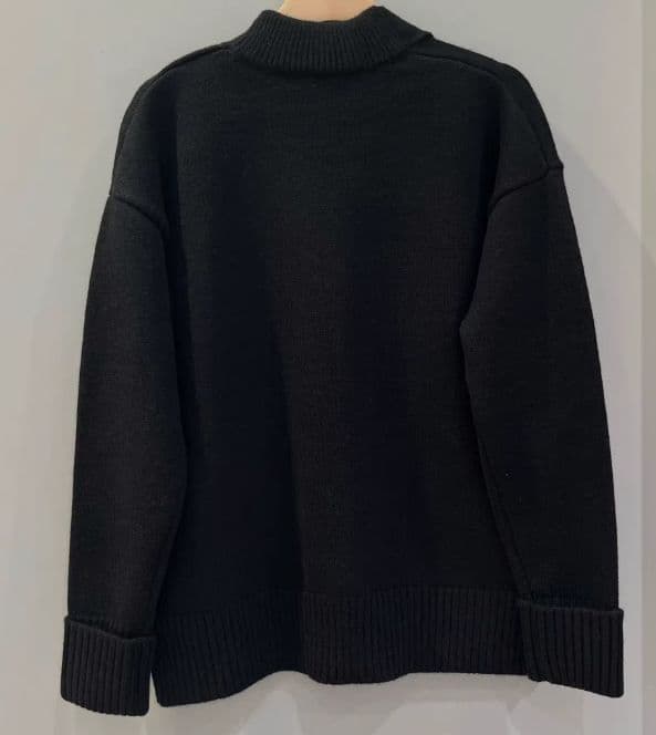 AMI PARIS ブラックニットセーター ハート 男女兼用 M