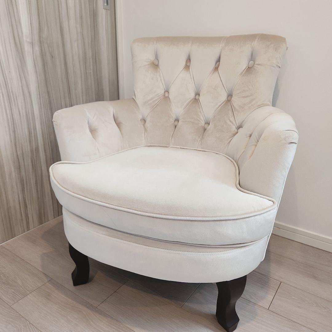 セール中★完売品インテリアショップkino★ベルベットアームチェア