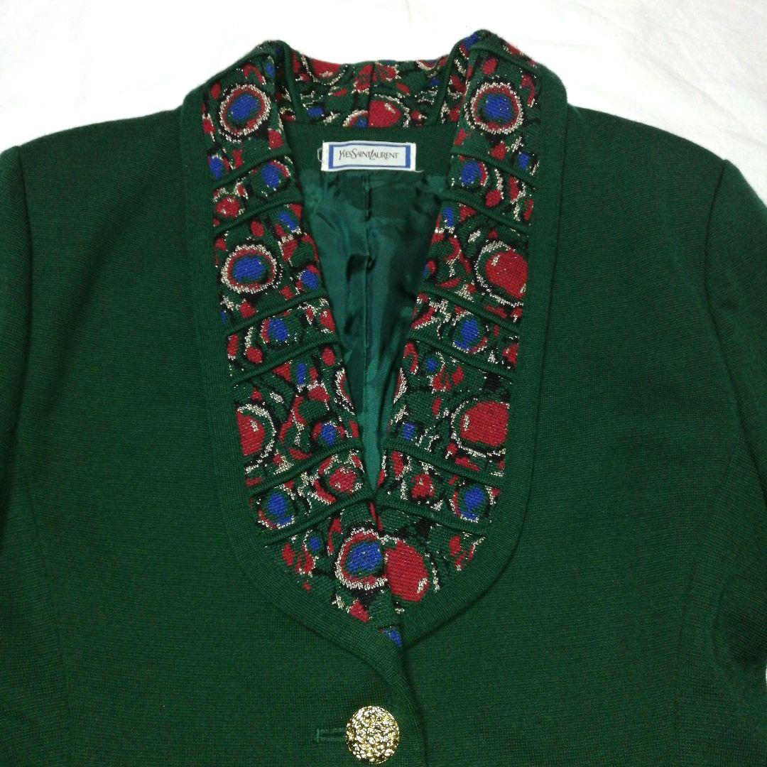合馬公式アカウント2様　イヴサンローラン セットアップ グリーン　M ジャケット